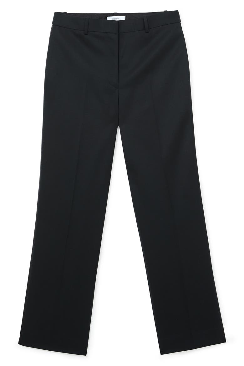 Dakota Wool Blend Straight Leg Tuxedo Pants, Alternate, color, BLACK