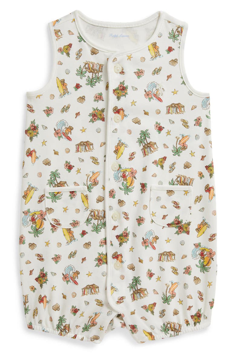 Surf Sleeveless Bubble Romper, Main, color, BEARADISE
