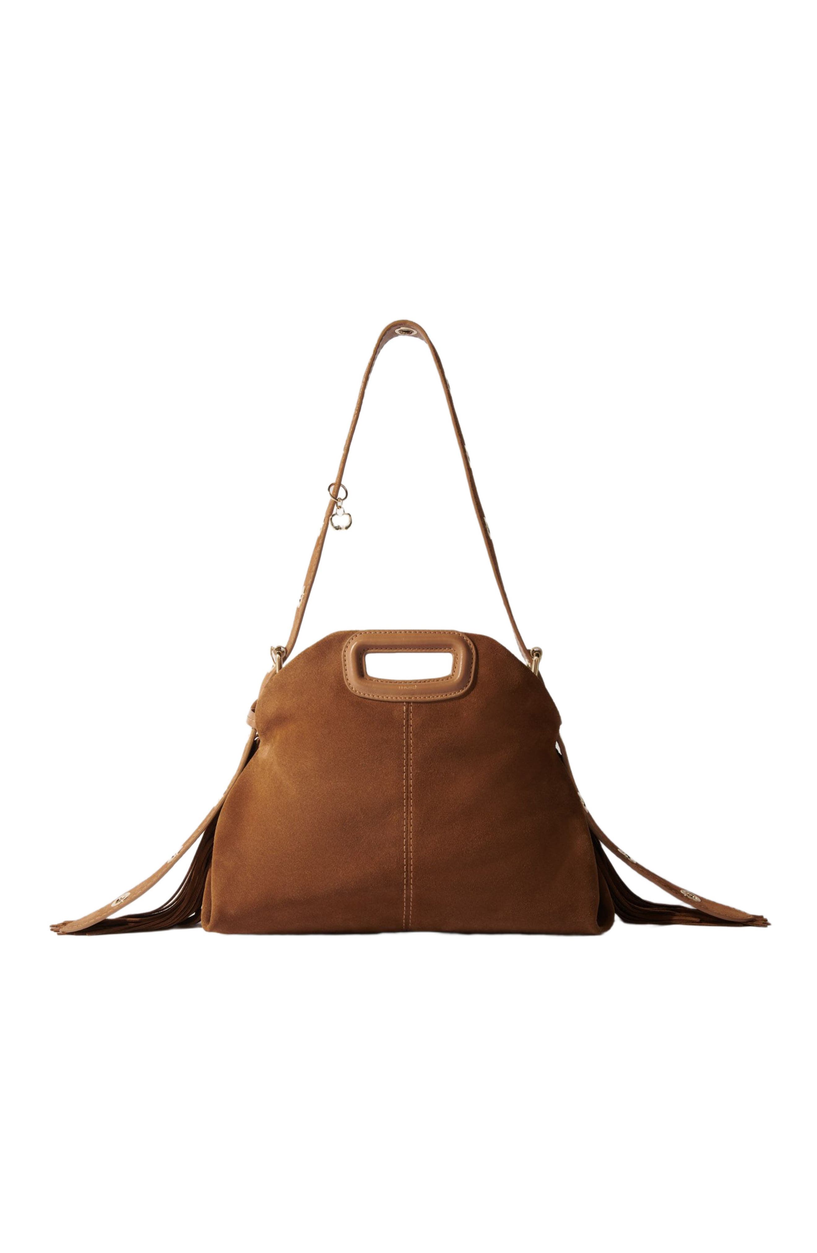 Suede Miss M bag, Main, color, Camel