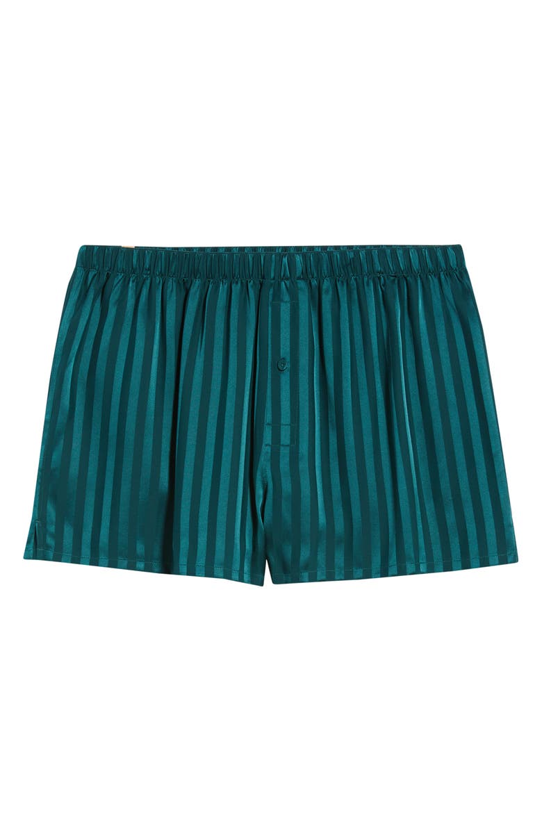 Lunya Stripe Jacquard Washable Silk Boxer Shorts, Alternate, color, Dusky Cypress Jacquard