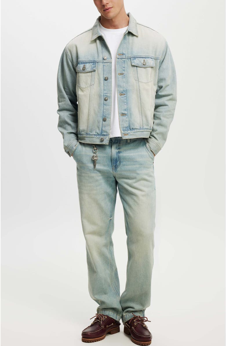 Cotton On Oversized Trucker Jacket, Alternate, color, Halen Blue