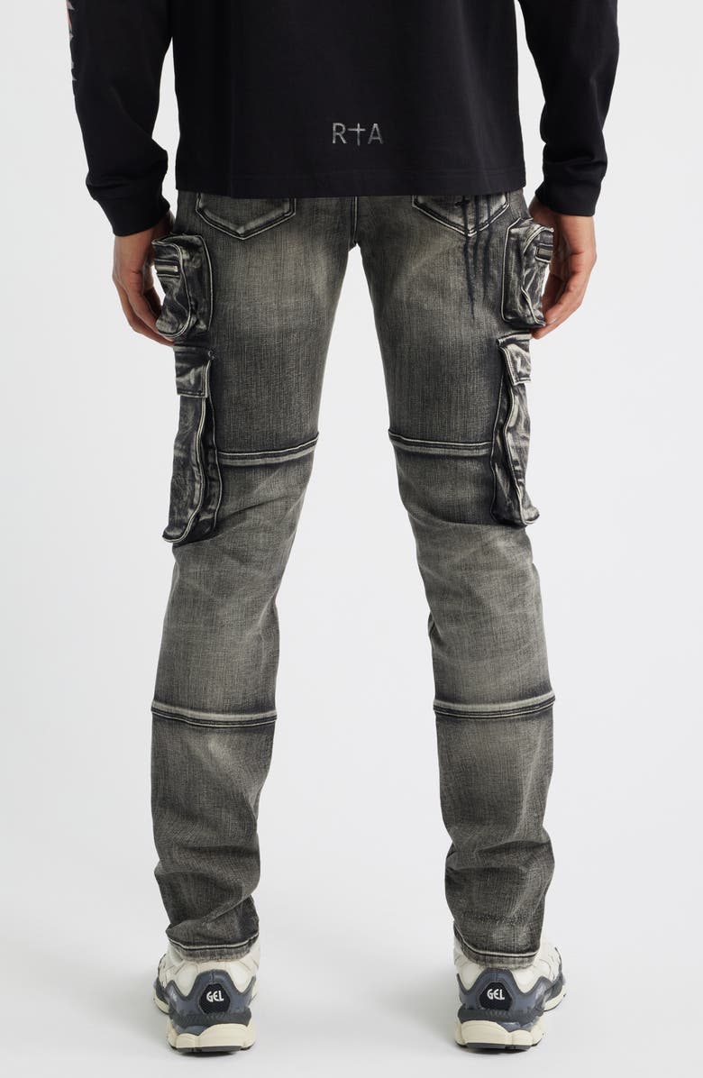 RtA Slate Cargo Skinny Jeans, Alternate, color, Ash Storm