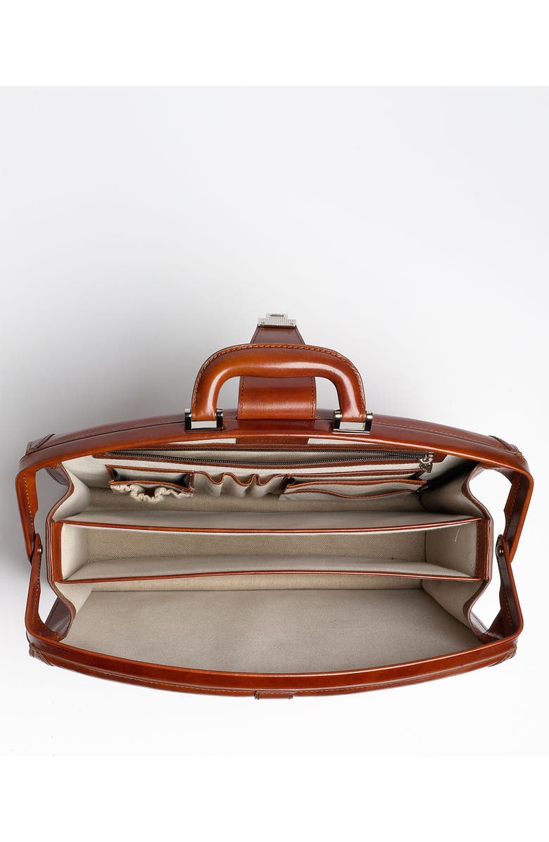 Bosca Triple Compartment Leather Briefcase, Alternate, color,