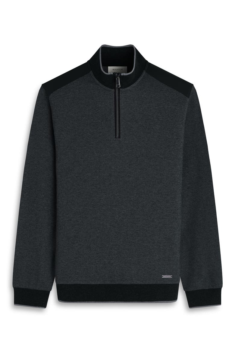Mélange Quarter Zip Top, Alternate, color, ZINC