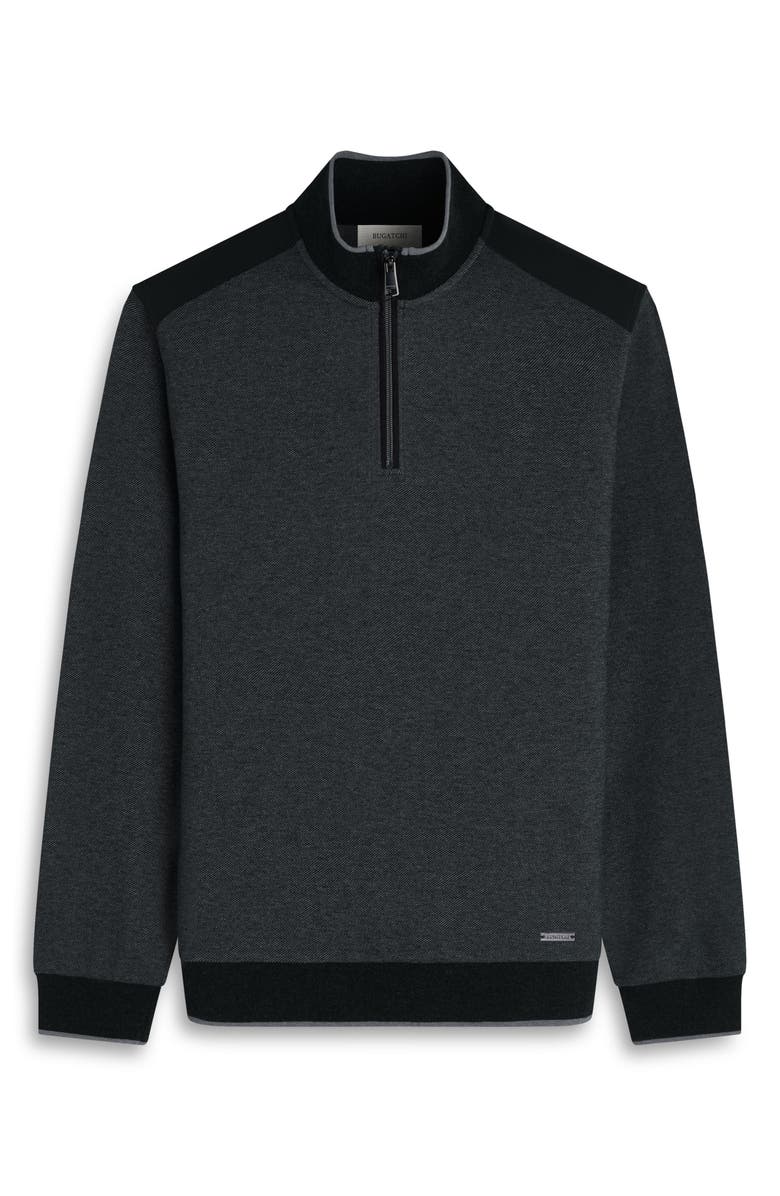 Bugatchi Mélange Quarter Zip Top, Alternate, color, Zinc