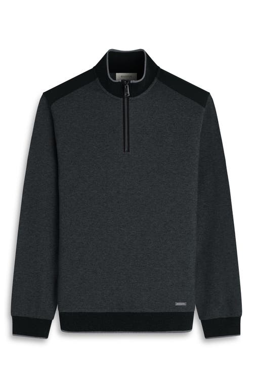 Bugatchi Soft Touch Quarter Zip In Black