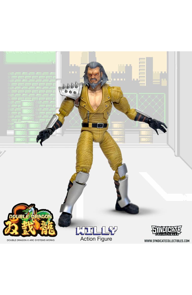 Toynk Double Dragon Willy 7-Inch Deluxe Action Figure, Alternate, color, Gold
