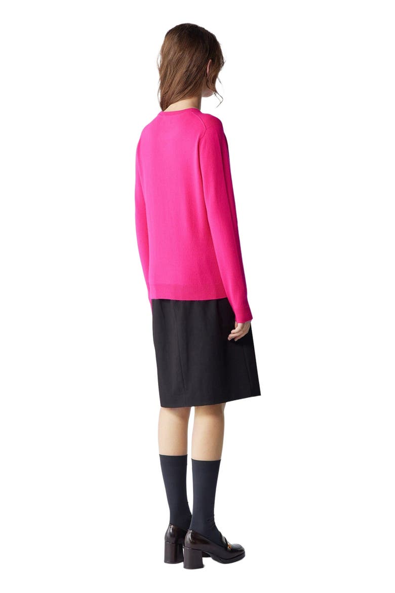 Essential Cashmere Crewneck Sweater, Alternate, color, magenta