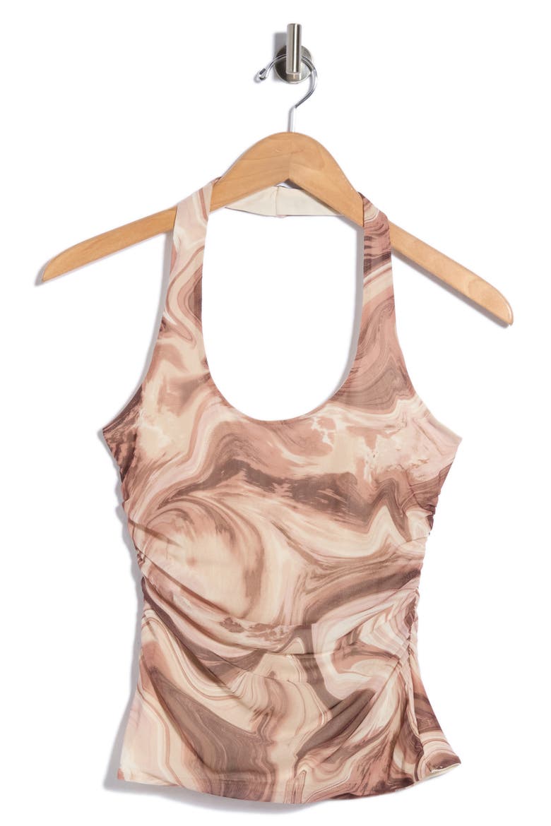 Madeline Scoop Neck Halter Top, Main, color, JAVA SWIRL