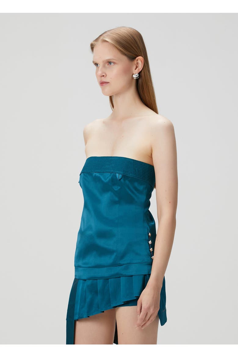Pure Silk Strap Top, Alternate, color, BLUE
