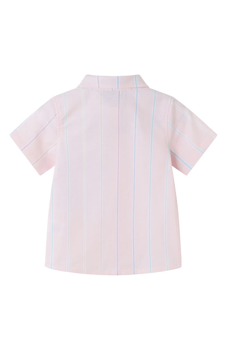 Andy & Evan Stripe Oxford Shirt, Shorts & Bowtie Set, Alternate, color, Pink