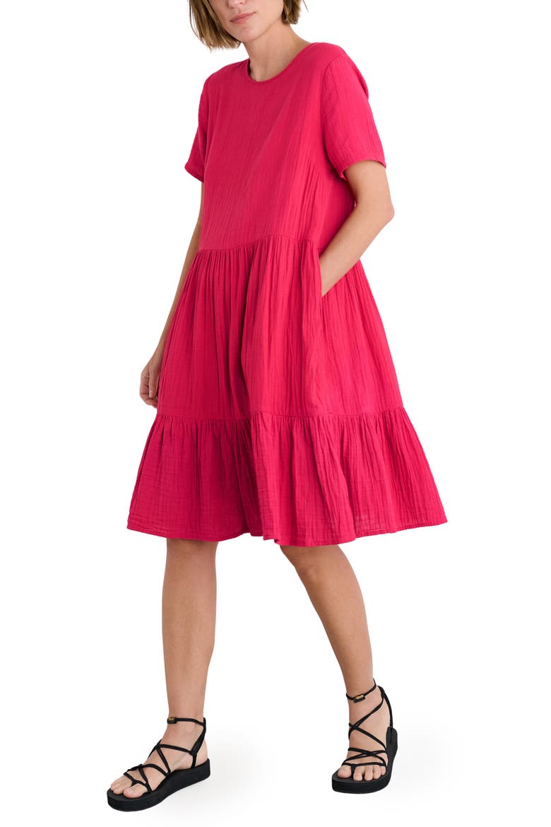 drop waist gauze dress Women's Cotton Gauze Drop-Waist Shirtdress by Gap Fresh White Size XXS