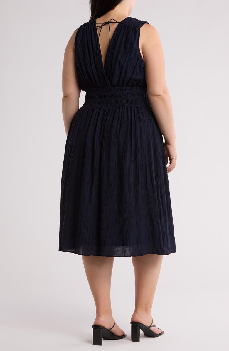 T Tahari Smocked Waist Crinkle Maxi Dress, Alternate, color, Nightlife