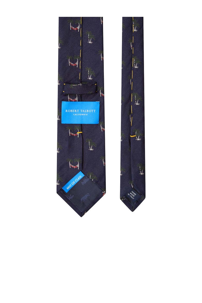 Robert Palm Hammock Best of Class Necktie, Alternate, color, Navy