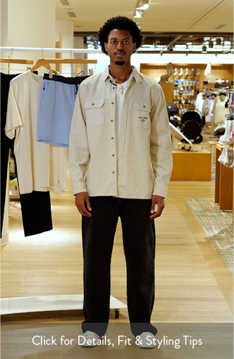 Raw Energy Cotton Corduroy Button-Up Shirt, sales video thumbnail