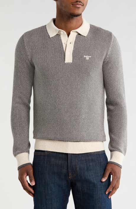 Barbour Long Sleeve Cotton Knit Polo