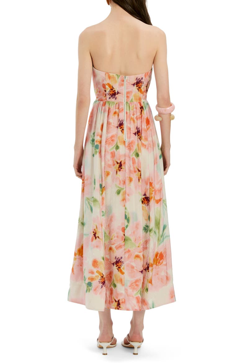 Lola Floral Strapless Corset Dress, Alternate, color, PINK FLORAL