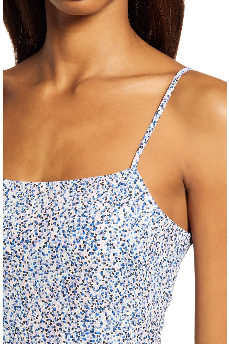 Mini Dot Asymmetric Dress, Alternate, color, BLUE MULTI MINI DOT