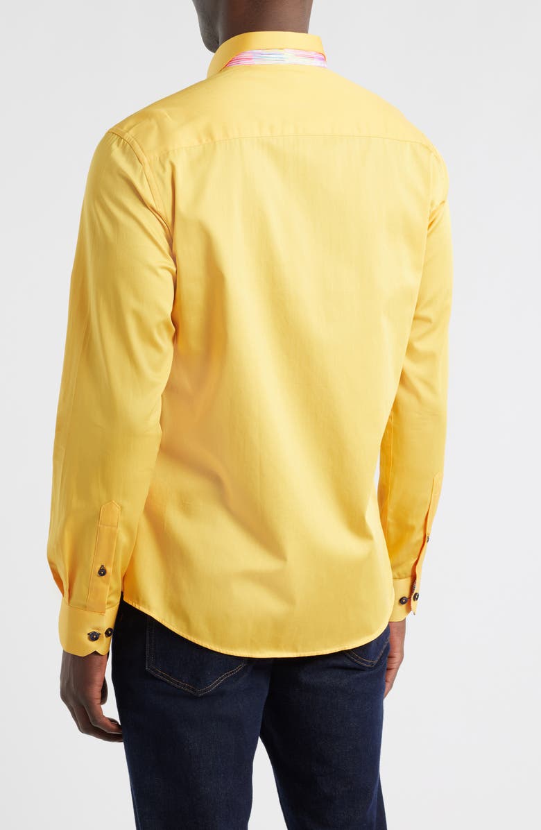 Siragusa Sinai Collection Luxe Cotton Dress Shirt, Alternate, color, Mango