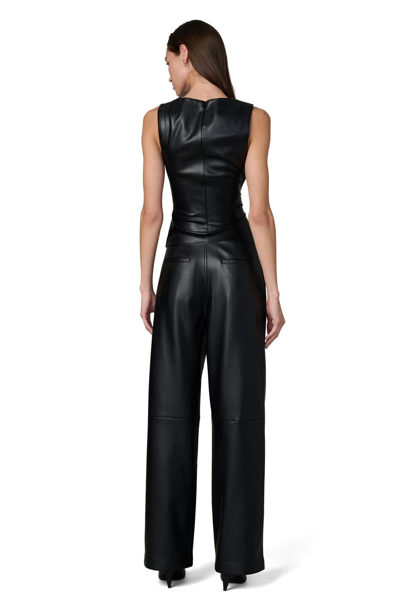 Joe's High Waist Wide Leg Faux Leather Pants, Alternate, color, Black