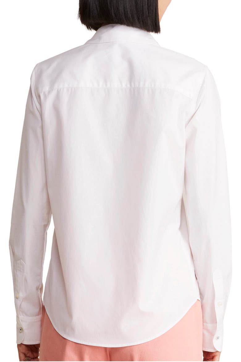 Stretch Cotton Button-Up Shirt, Alternate, color, WHITE CAP