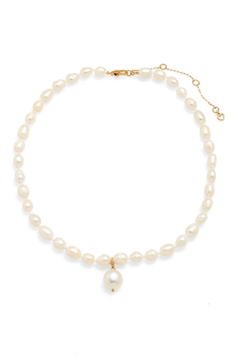 pearl play genuine freshwater pearl necklace, Main, color, PEARL