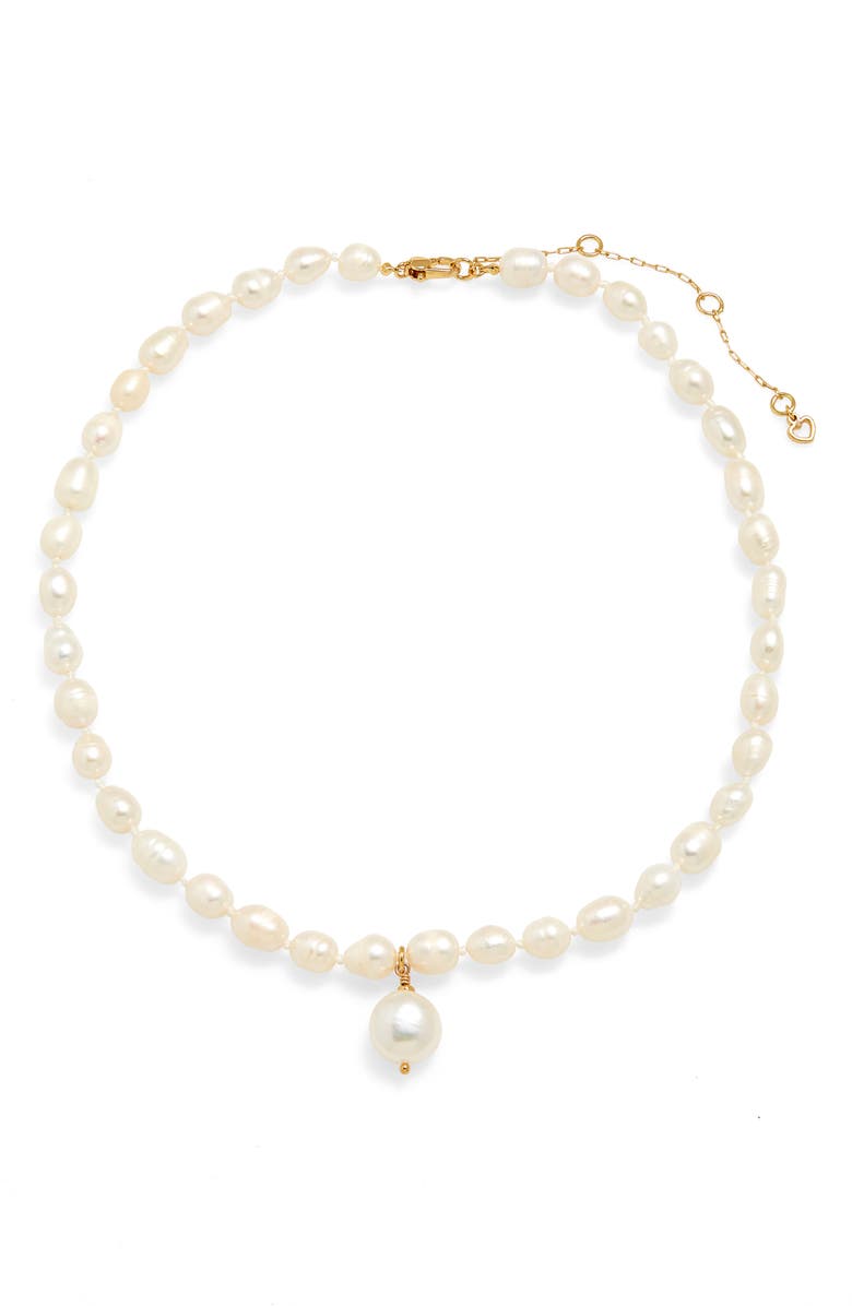 Kate Spade New York pearl play genuine freshwater pearl necklace, Main, color,