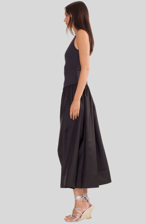 Cynthia Rowley Eloise Drop Waist Dress In Black