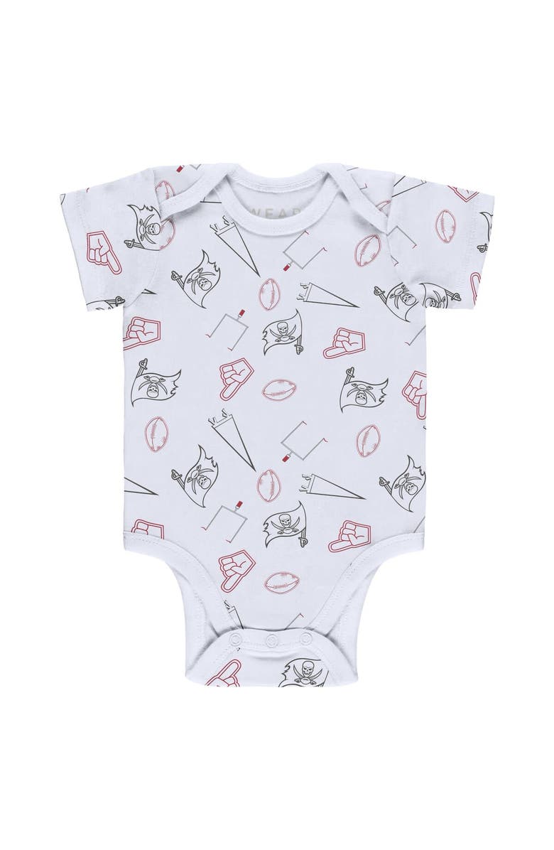 WEAR by Erin Andrews Newborn & Infant WEAR by Erin Andrews Gray/Pewter/White Tampa Bay Buccaneers Three-Piece Turn Me Around Bodysuits & Pant Set, Alternate, color, 