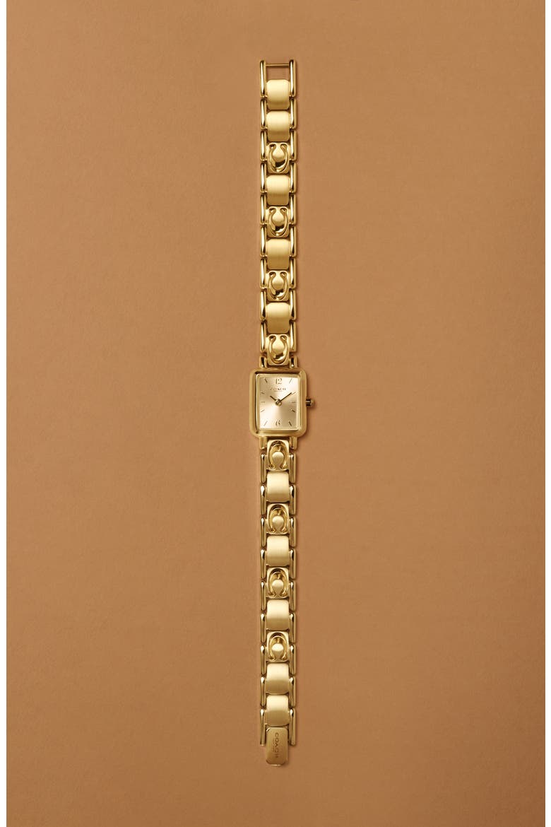Mara Tank Goldtone Bracelet Watch, 15.5mm x 19mm, Alternate, color, GOLD