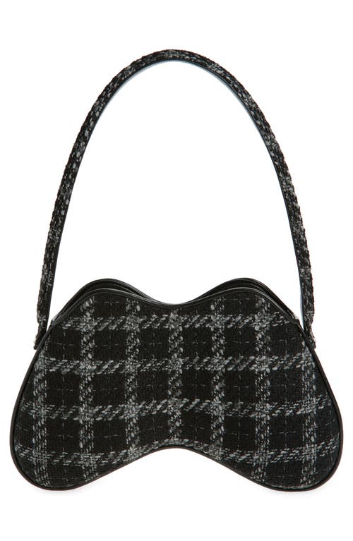 Diesel ® Double-d Tweed Shoulder Bag In Black