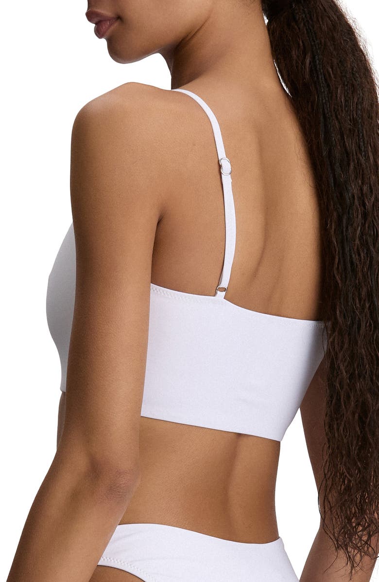 Polo Ralph Lauren Logo Crop Tankini Top, Alternate, color, White