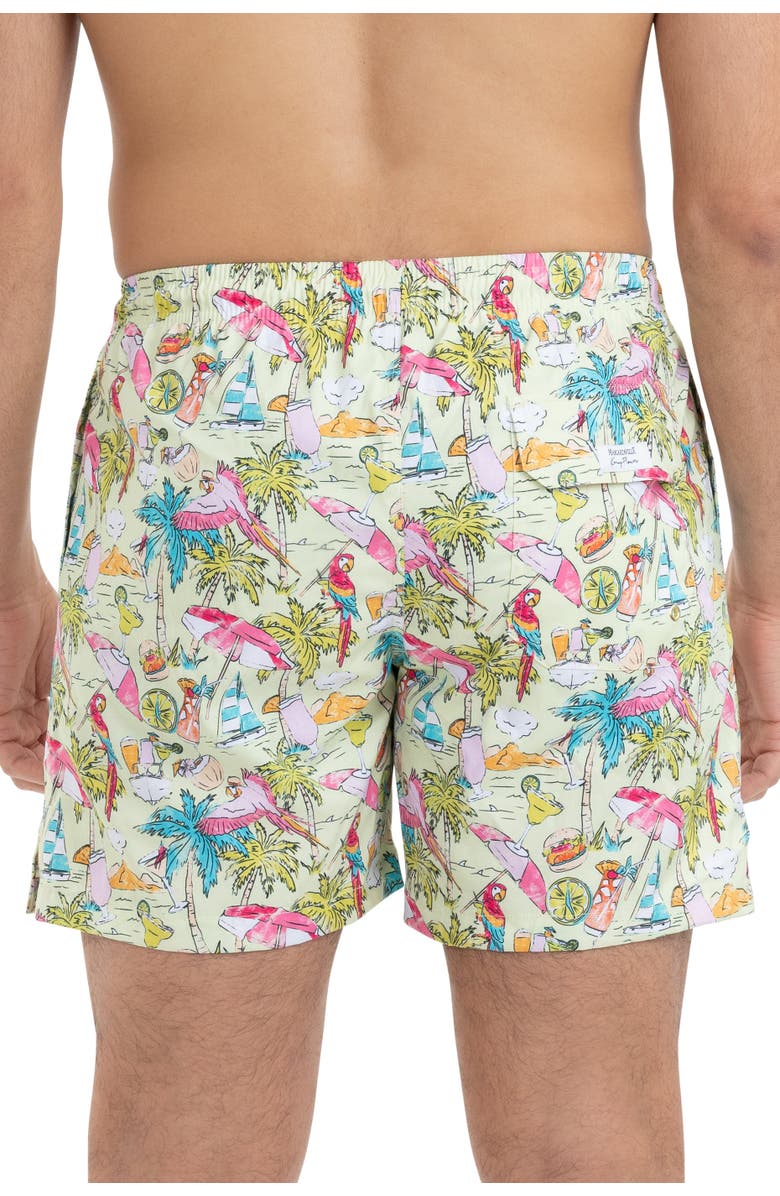 Kenny Flowers Margaritaville by Kenny Flowers - Welcome to Margaritaville - Lime - Swim Trunks, Alternate, color, Green