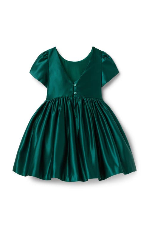 Janie And Jack The Holiday Bow Dress In Green