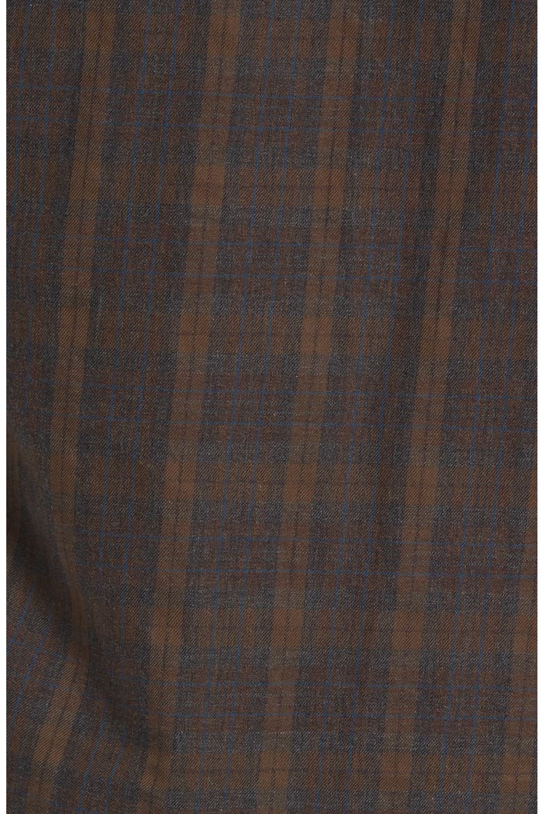 Bixby Plaid Cotton Blend Hooded Button-Up Shirt, Alternate, color, PALOMAR