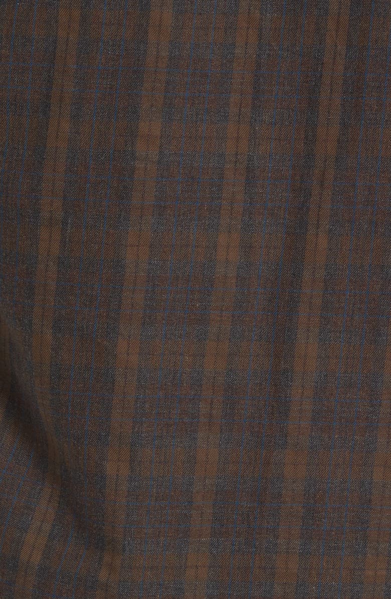 Vince Bixby Plaid Cotton Blend Hooded Button-Up Shirt, Alternate, color,