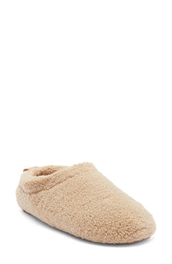 Nordstrom Greer Faux Shearling Clog Slipper In Brown