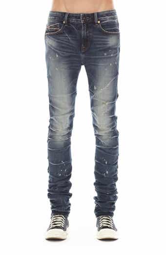 Cult of Individuality Punk Nomad Paint Splatter Ripped Super Skinny Jeans