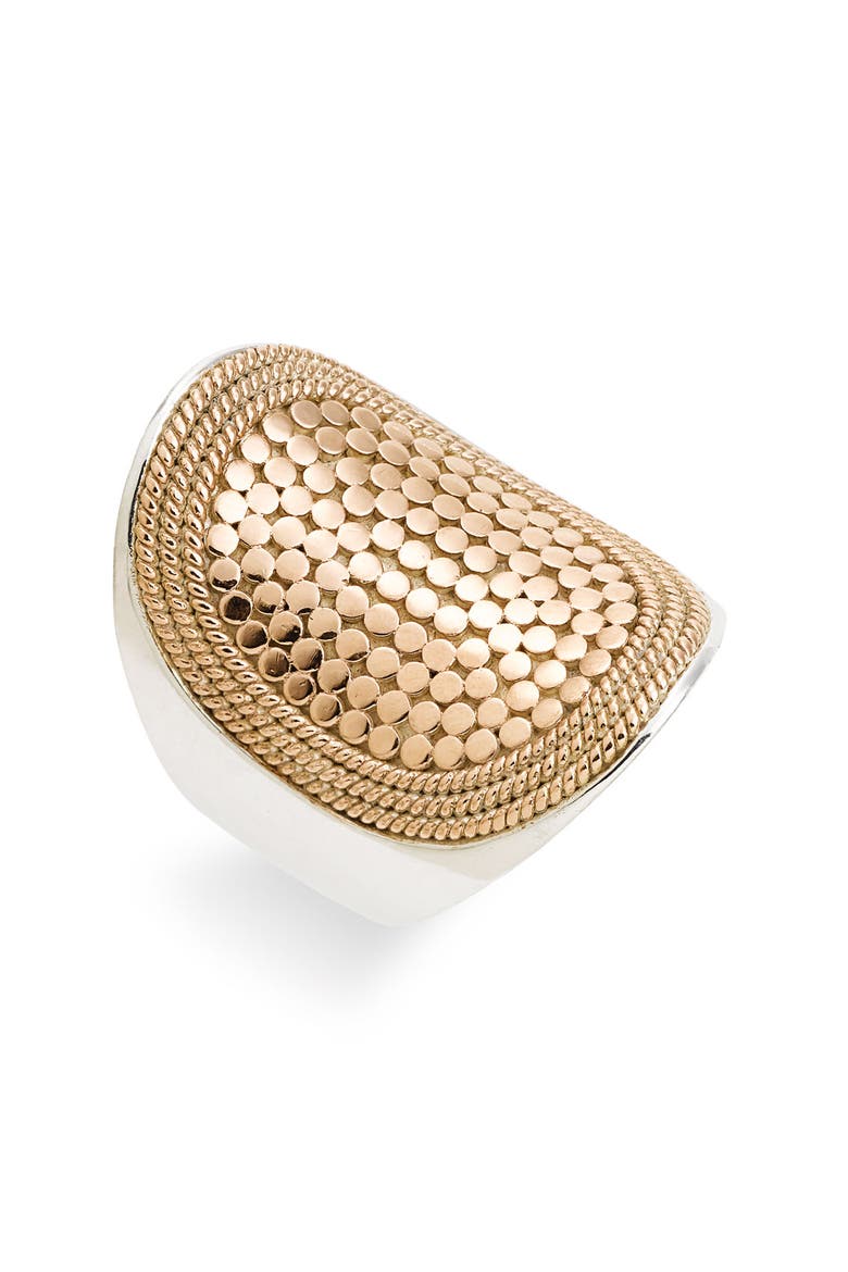 'Gili' Saddle Ring, Main, color, ROSE GOLD/ SILVER
