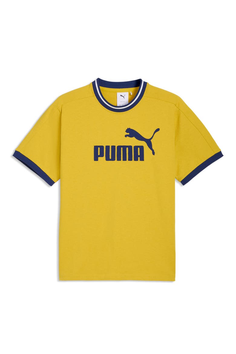 T7 Logo Ringer T-Shirt, Alternate, color, DAZZLING YELLOW