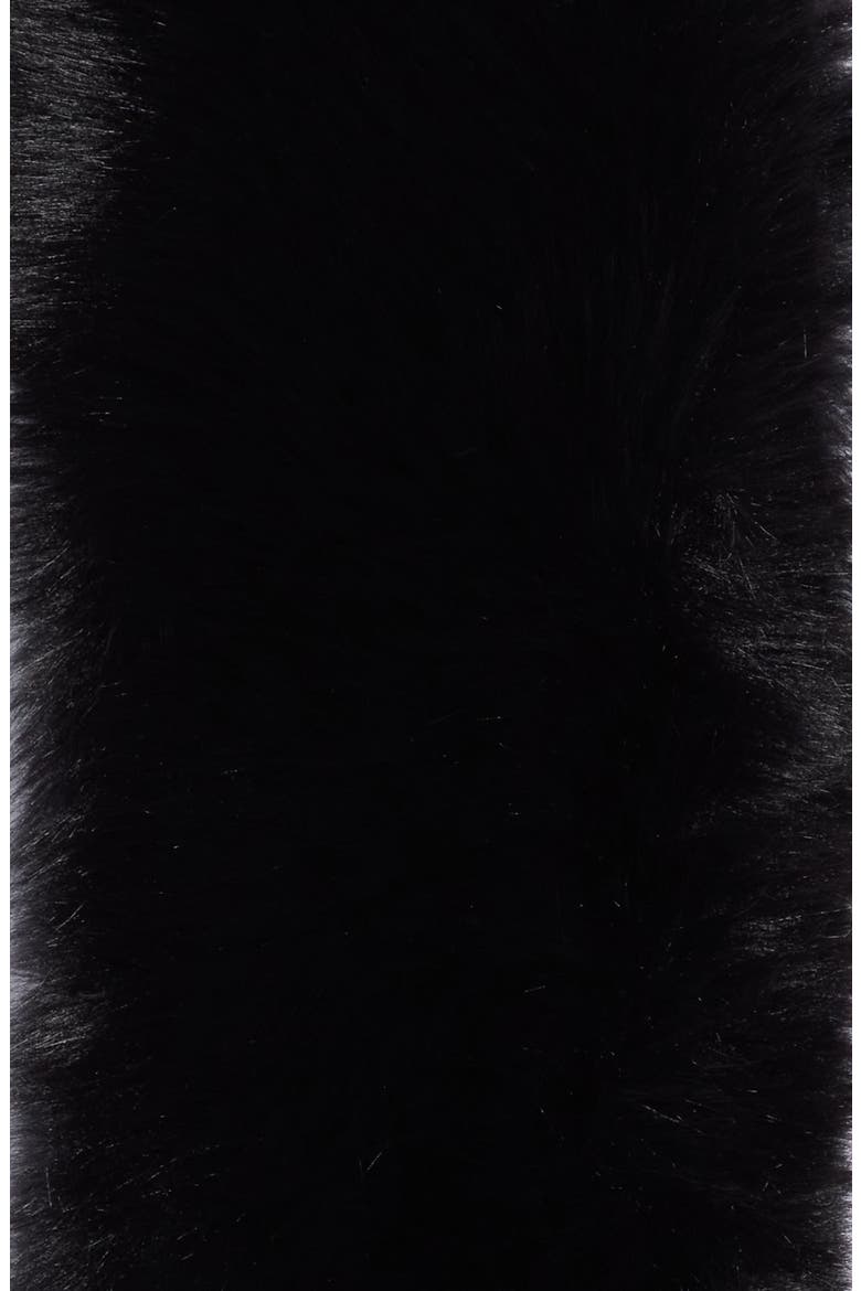 Faux Fur Scarf, Alternate, color, BLACK
