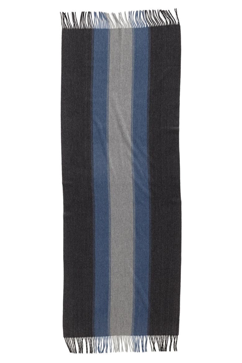 Colorblock Cashmere Wrap, Alternate, color, BLACK COMBO