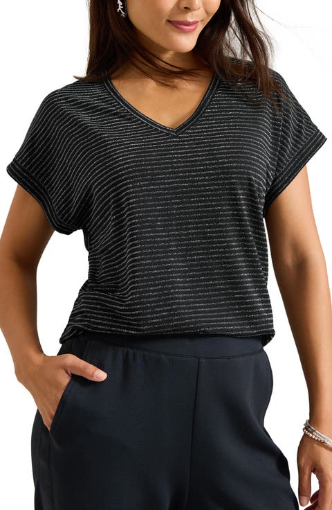 Kauai Lurex V-Neck T-Shirt