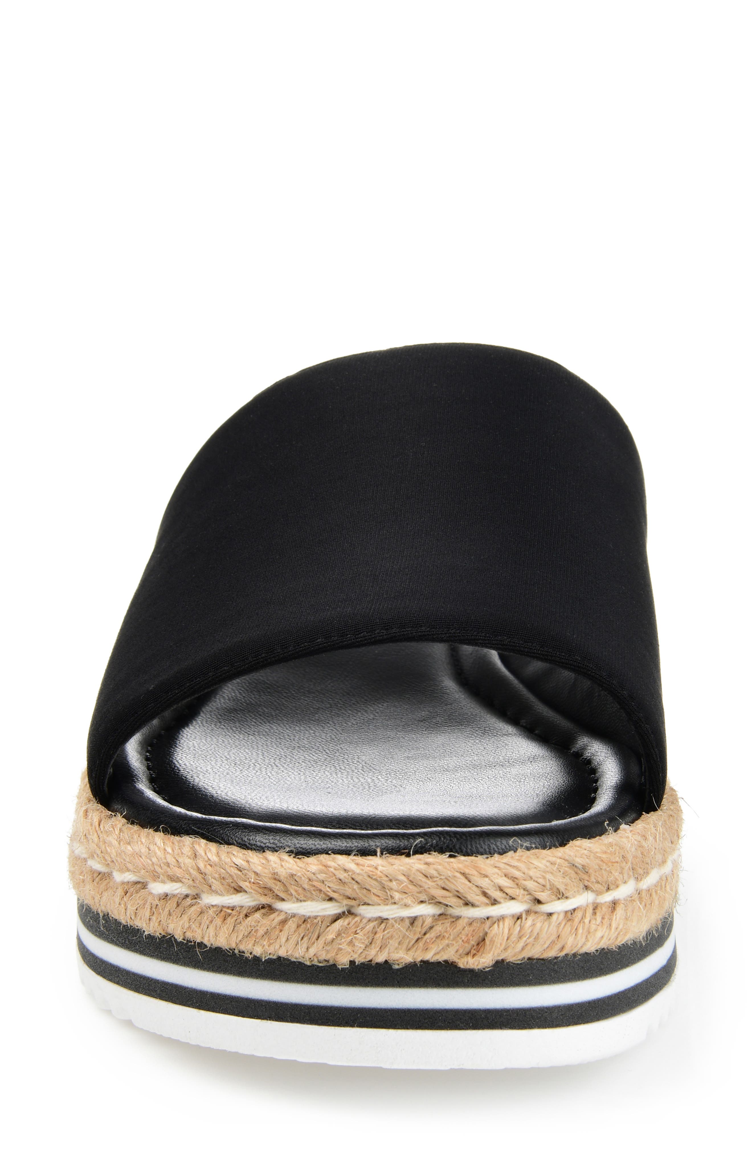 Journee Collection Rosey Wedge Sandal, Alternate, color, Black