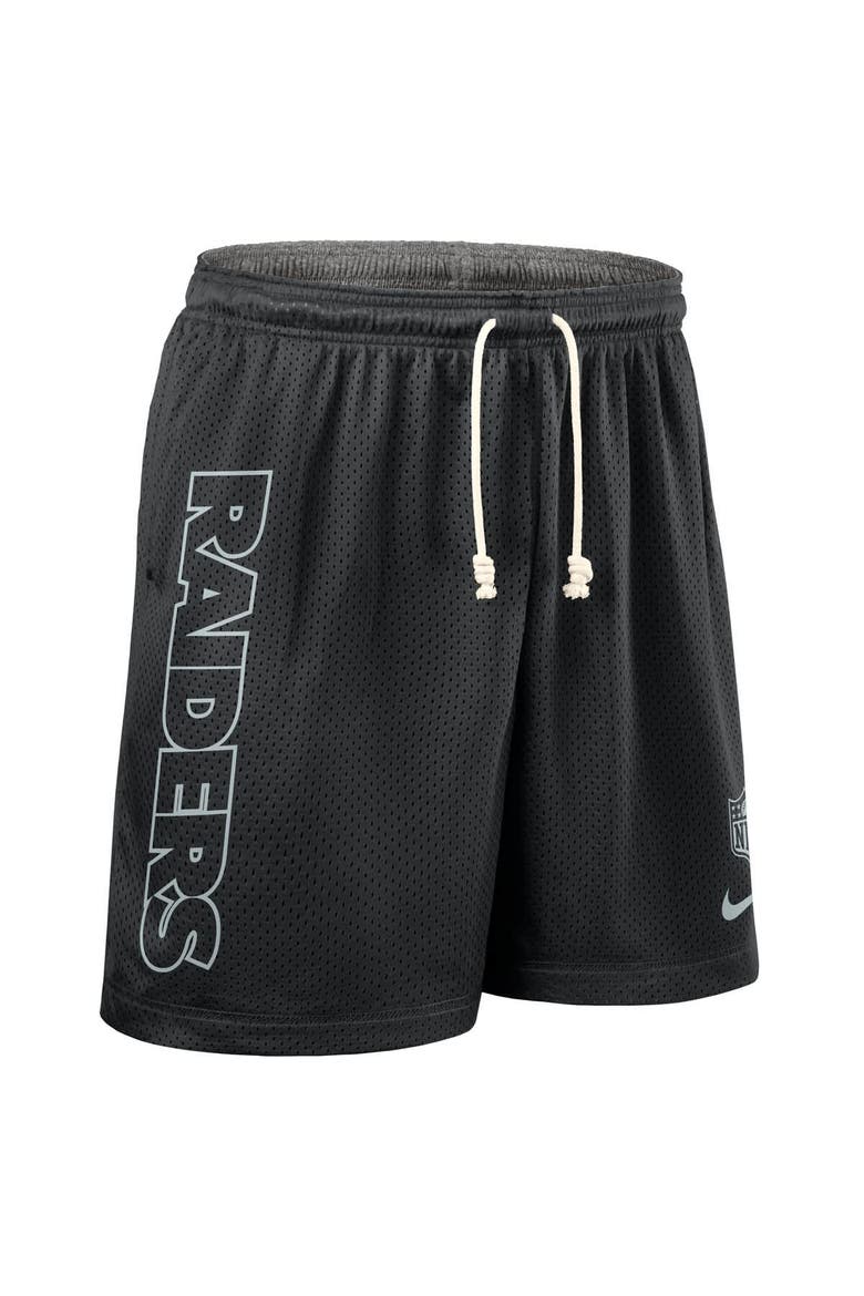 Men's Nike Black Las Vegas Raiders Sideline Reversible Performance Shorts, Alternate, color, Black