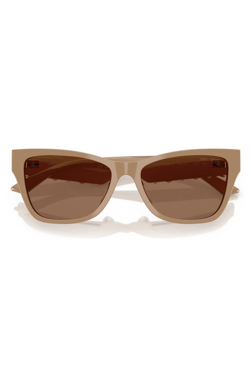Jimmy Choo 55mm Pillow Sunglasses In Brown