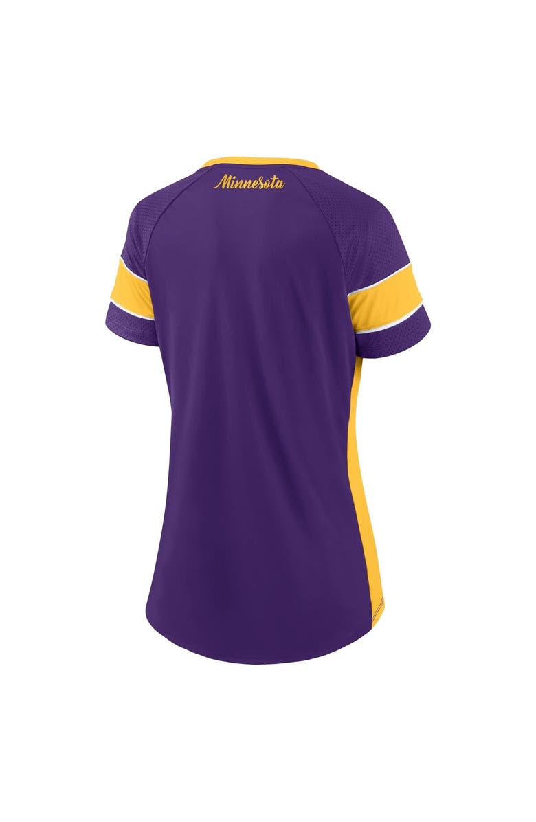 FANATICS Women's Fanatics Purple Minnesota Vikings Athena Lace-Up Top, Alternate, color,