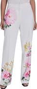 KARL LAGERFELD PARIS Placed Floral Straight Leg Pants
