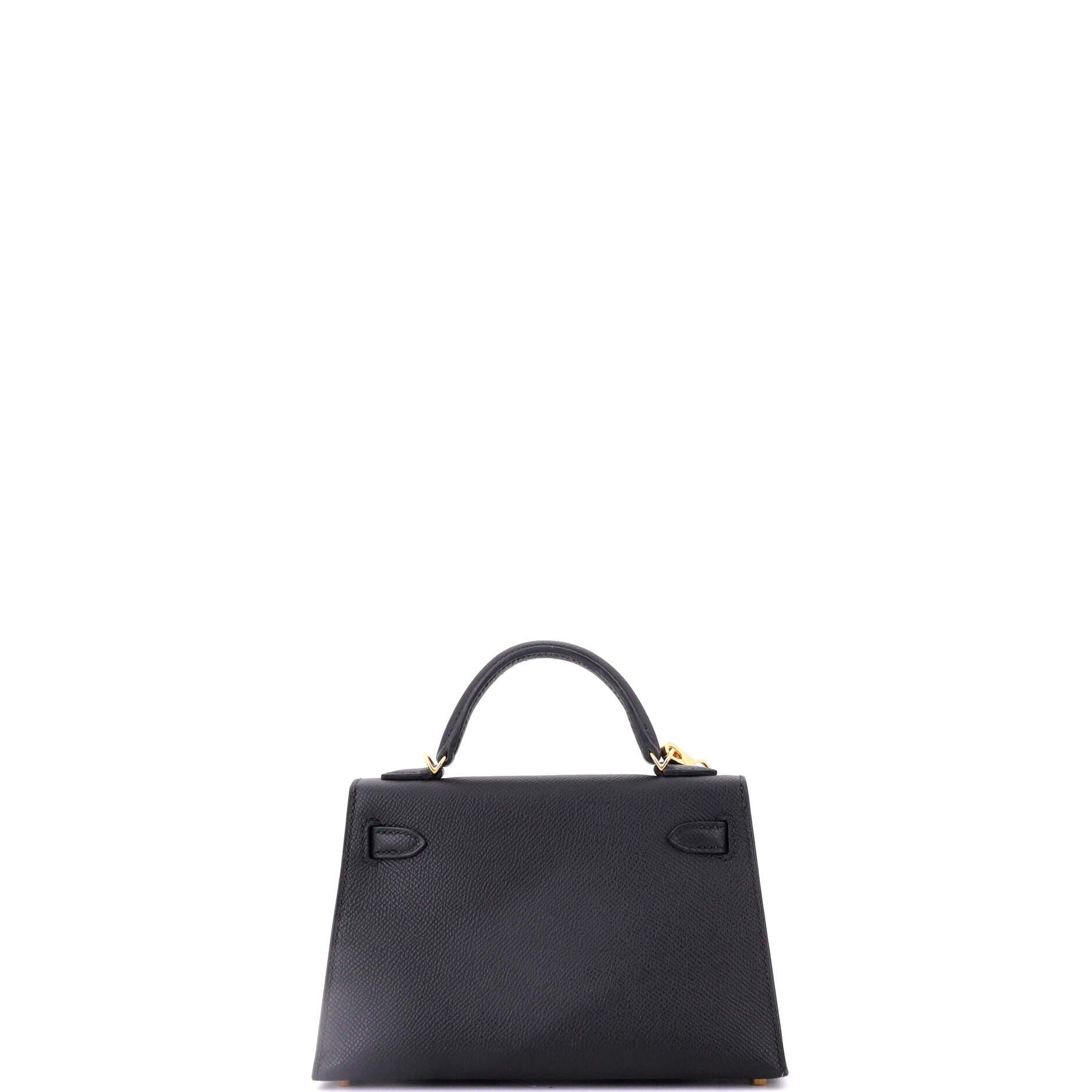 Pre-Owned Hermes Kelly Mini II Bag Black Epsom with Gold Hardware 20, Alternate, color, 