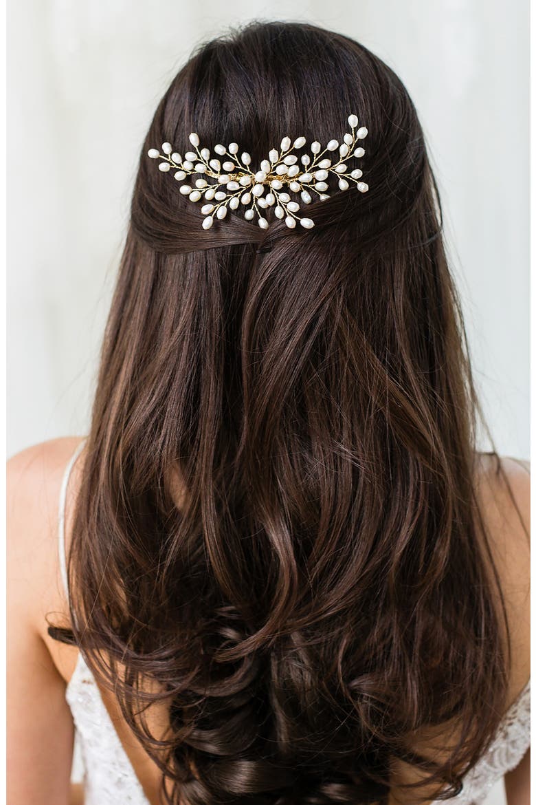 Osanne Freshwater Pearl Comb (Nordstrom Exclusive), Main, color, GOLD